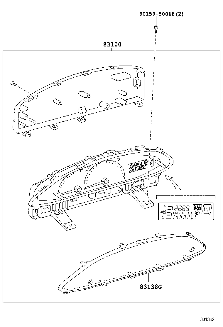 83910-52080 CLOCK ASSY product image