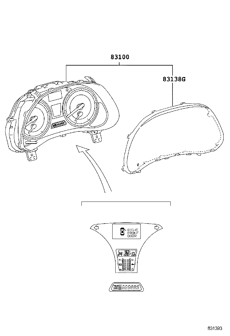 83852-53E30 GLASS, COMBINATION METER product image
