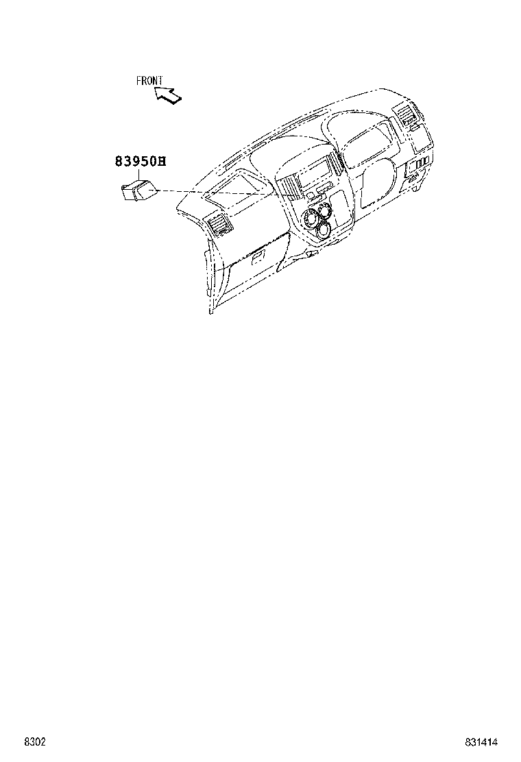 83950-B5030 LAMP ASSY, PASSENGER SEAT BELT WARNING product image