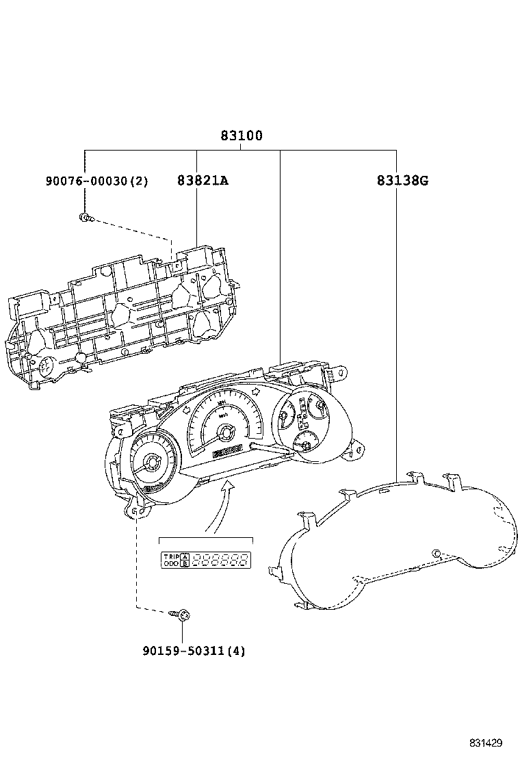 83290-35080 METER ASSY, ACCESSORY product image