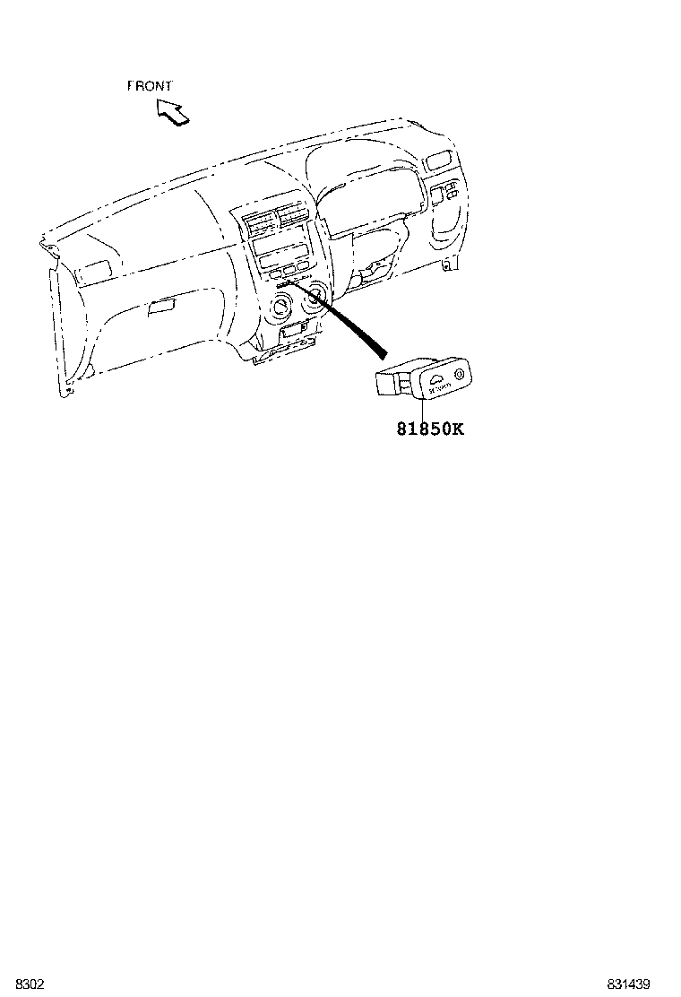 81850-B0010 LAMP ASSY, SECURITY INDICATOR product image