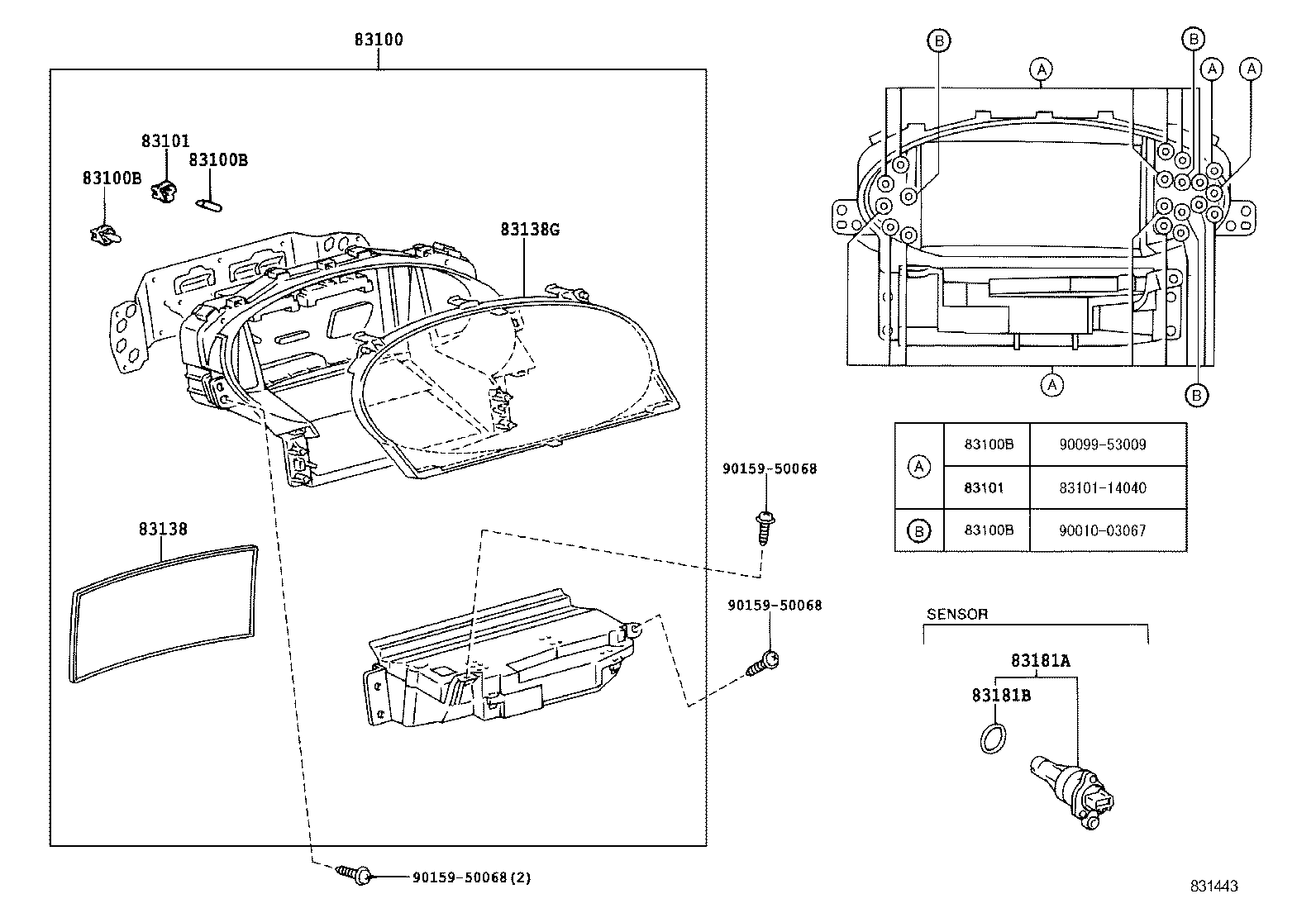 83841-52040 CASE, COMBINATION METER product image