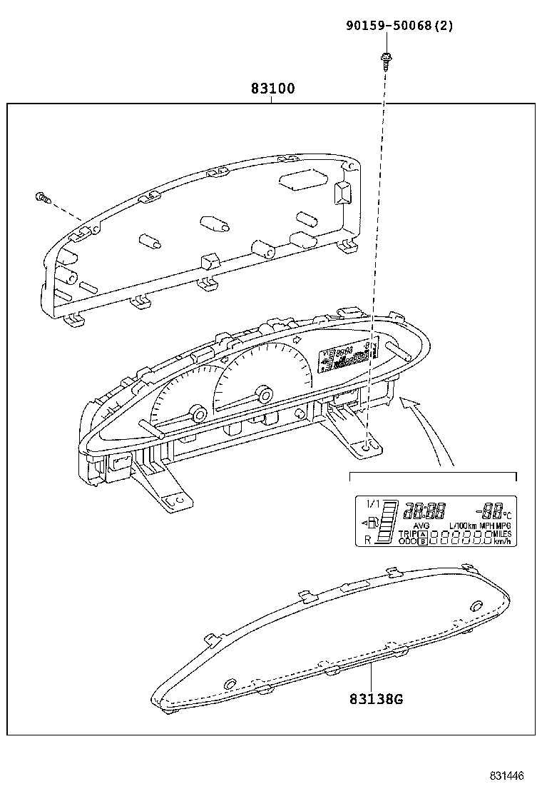 83800-0D481 METER ASSY, COMBINATION product image