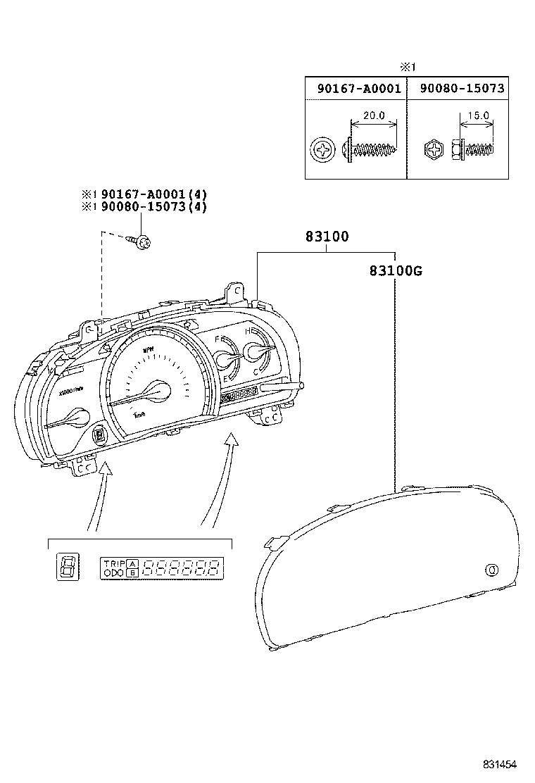 83290-0T012 METER ASSY, ACCESSORY product image