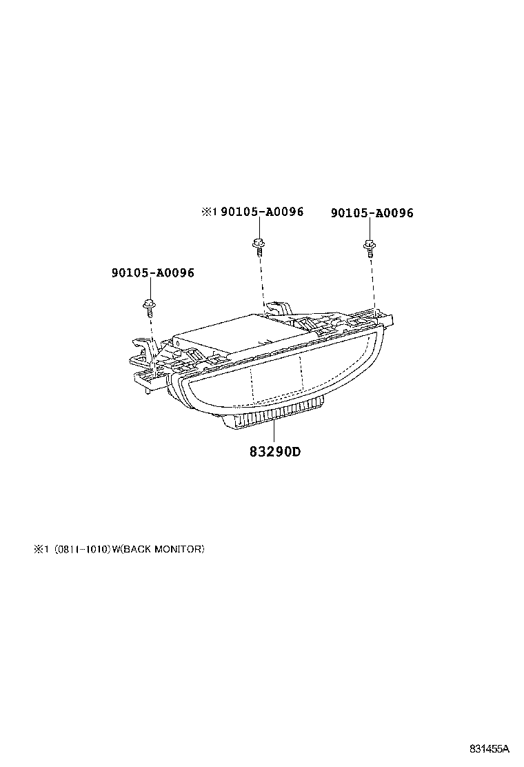 Toyota 83800-0T100 METER ASSY, COMBINATION