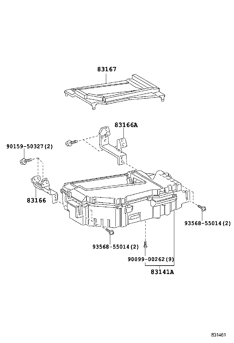 83141-48020 COMPUTER, COMBINATION METER MIRROR product image
