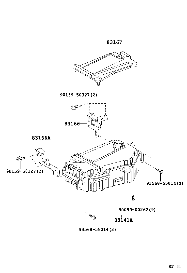 83141-48020 COMPUTER, COMBINATION METER MIRROR product image
