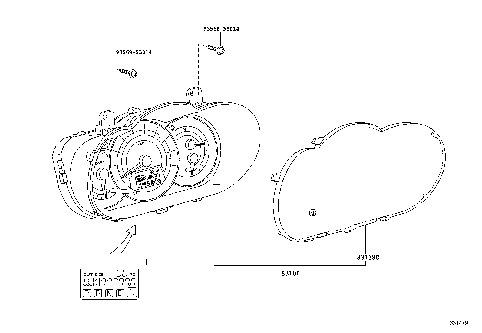83800-0R070 METER ASSY, COMBINATION product image