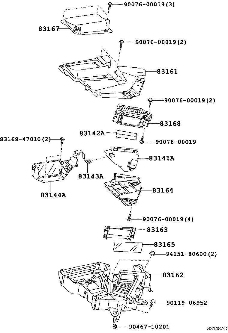 83141-47010 COMPUTER, COMBINATION METER MIRROR product image