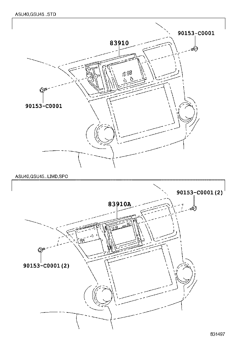 83910-0E010 CLOCK ASSY product image