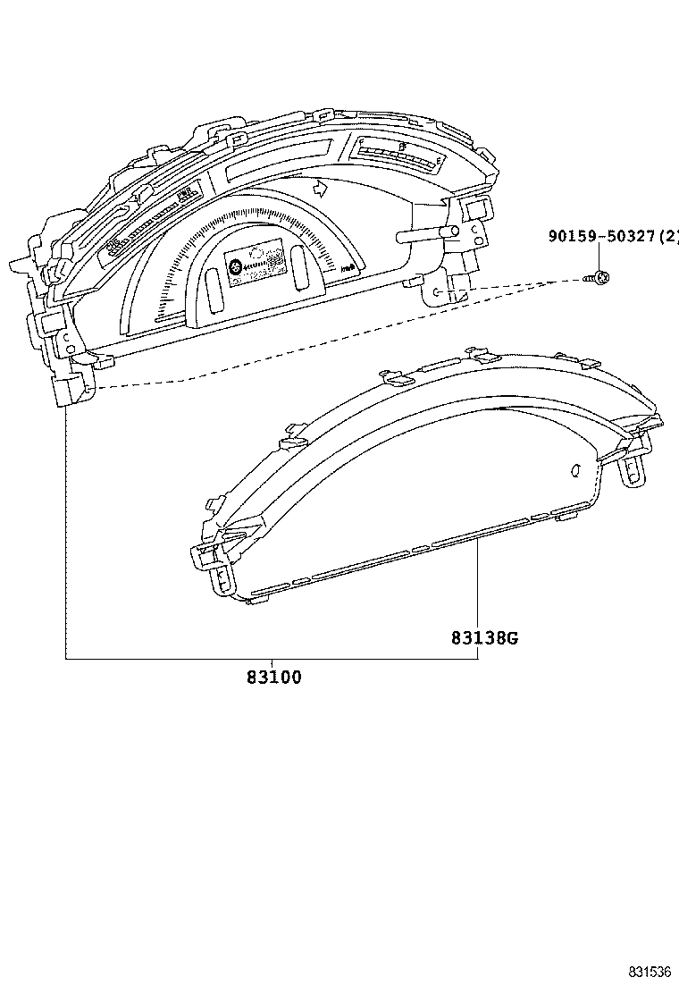 83852-75010 GLASS, COMBINATION METER product image