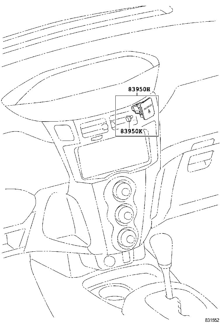 83950-52020 LAMP ASSY, PASSENGER SEAT BELT WARNING product image
