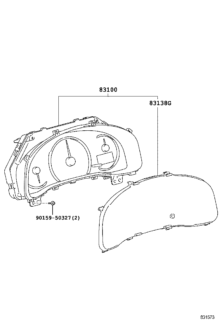 83852-76010 GLASS, COMBINATION METER product image