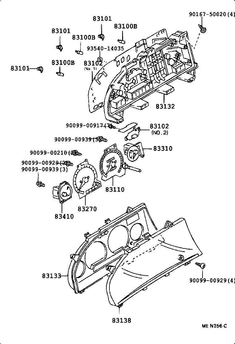 83110-02090 SPEEDOMETER ASSY product image