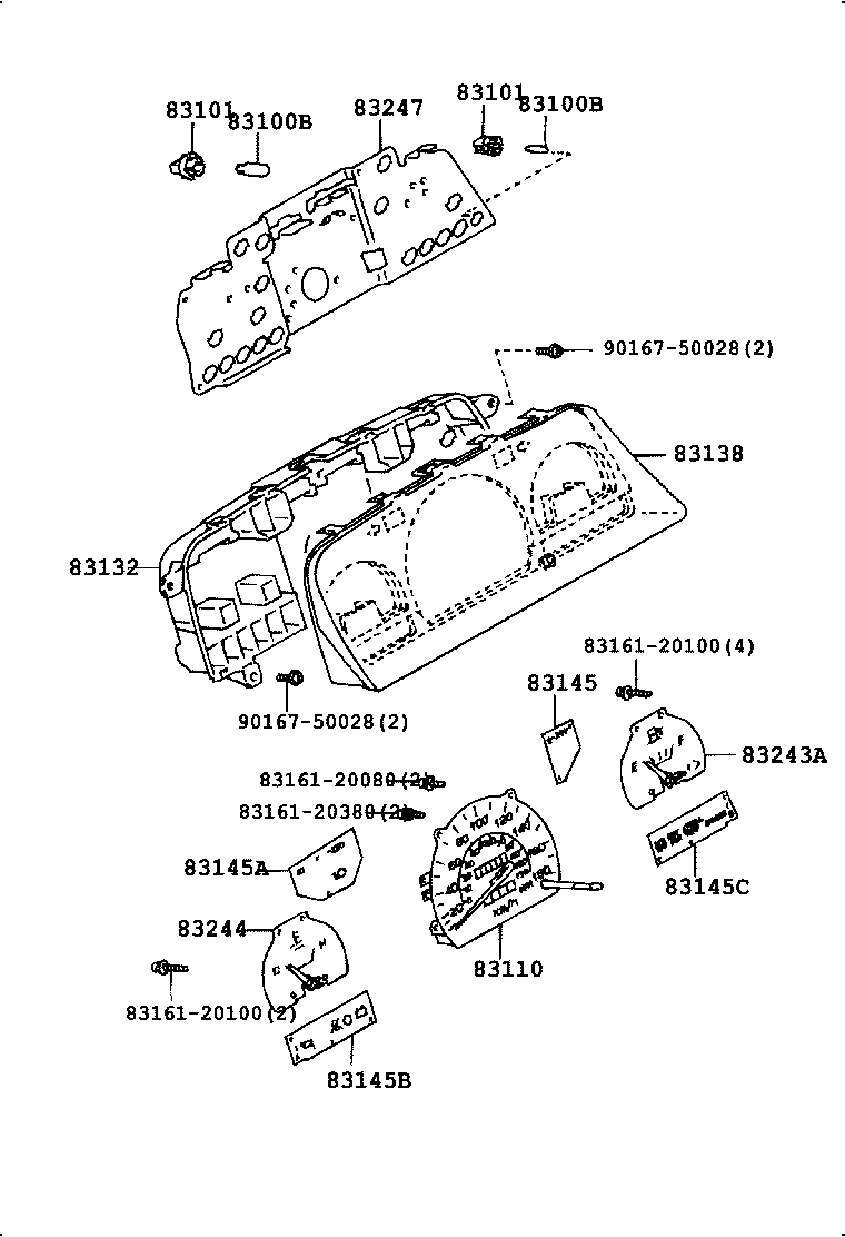 83138-04020 GLASS, SPEEDOMETER product image