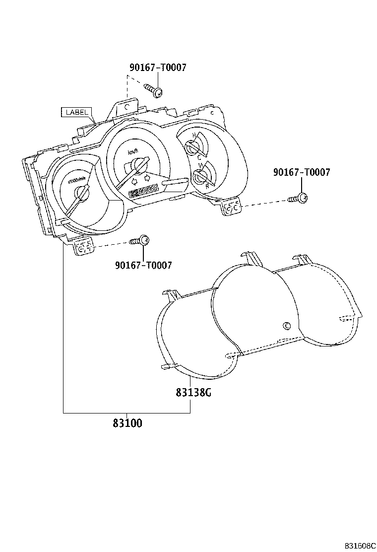 83290-0K061 METER ASSY, ACCESSORY product image