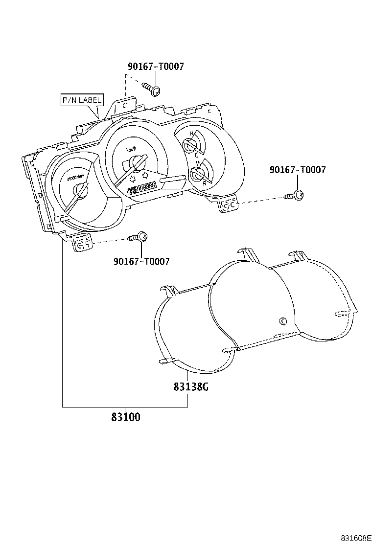 83290-0K021 METER ASSY, ACCESSORY product image