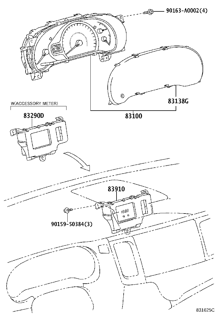 83290-08040 METER ASSY, ACCESSORY product image