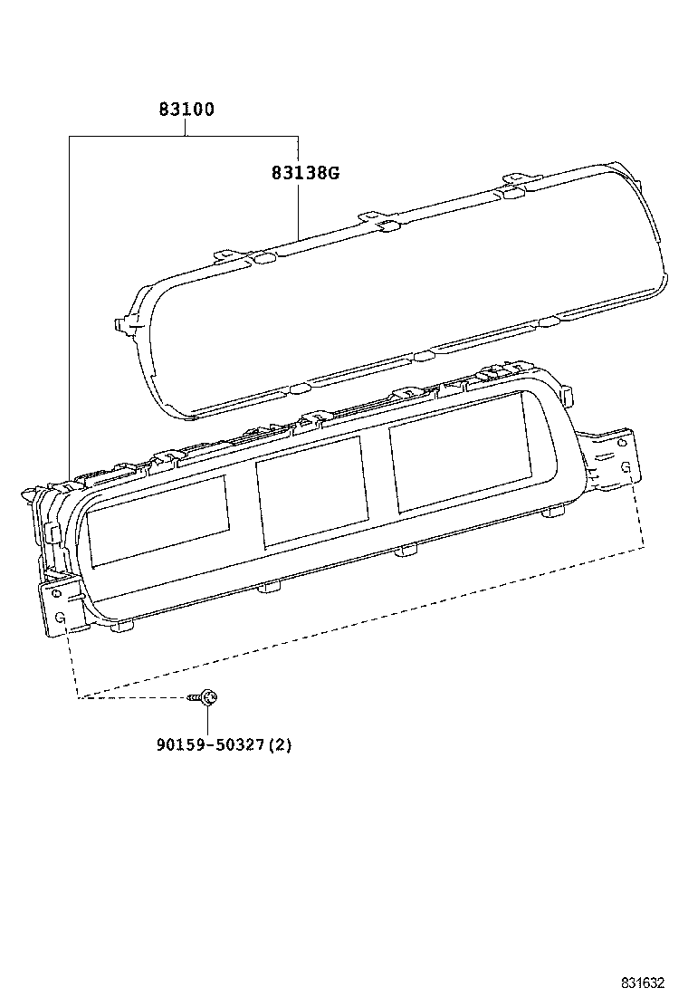 83852-5CF60 GLASS, COMBINATION METER product image