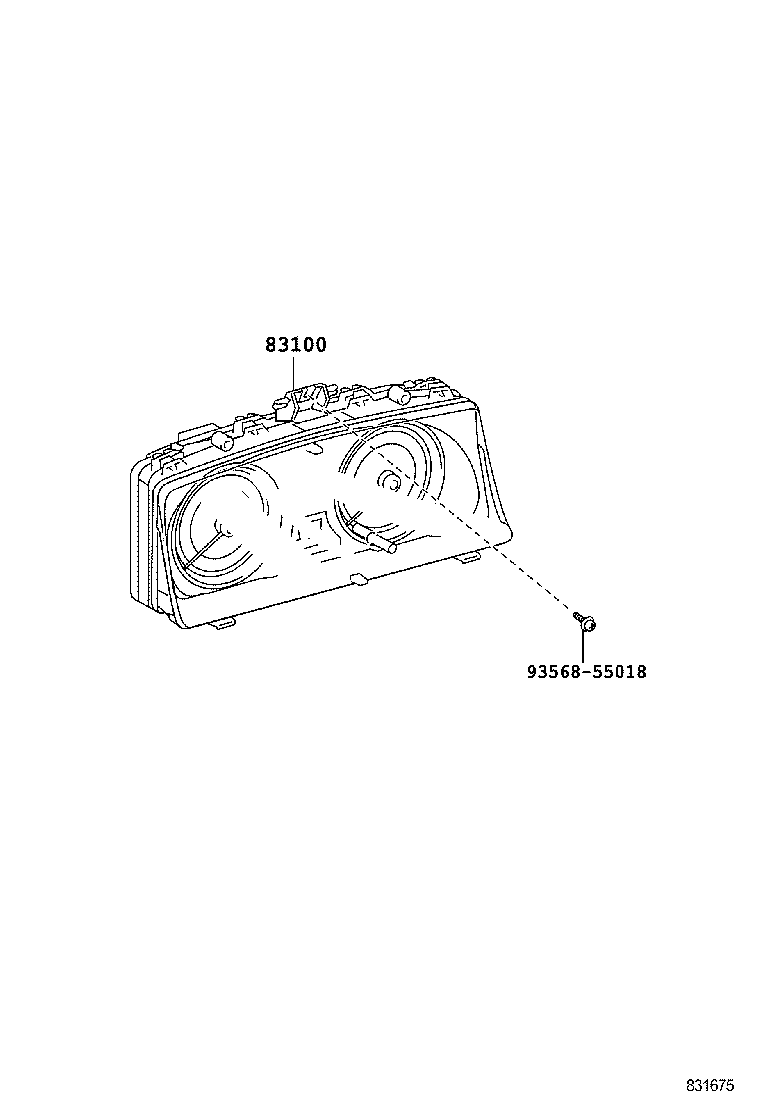 83852-YK010 GLASS, COMBINATION METER product image