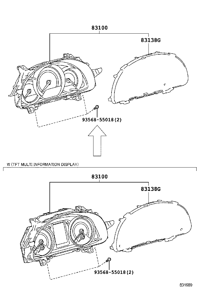 83852-12V30 GLASS, COMBINATION METER product image