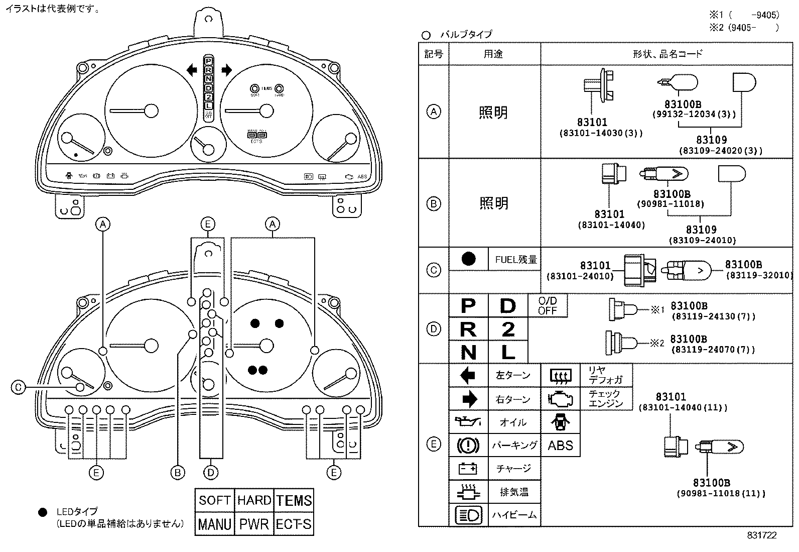 83132-1C030 CASE, COMBINATION METER product image