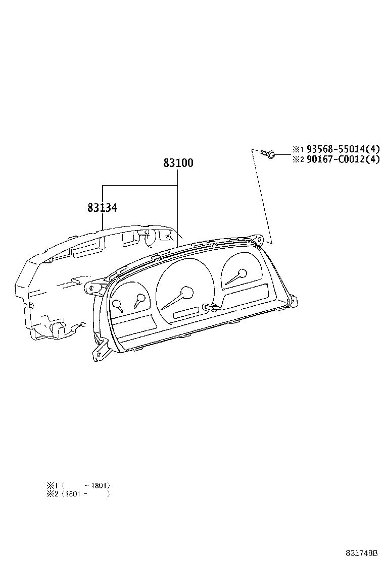 83800-0S031 METER ASSY, COMBINATION product image