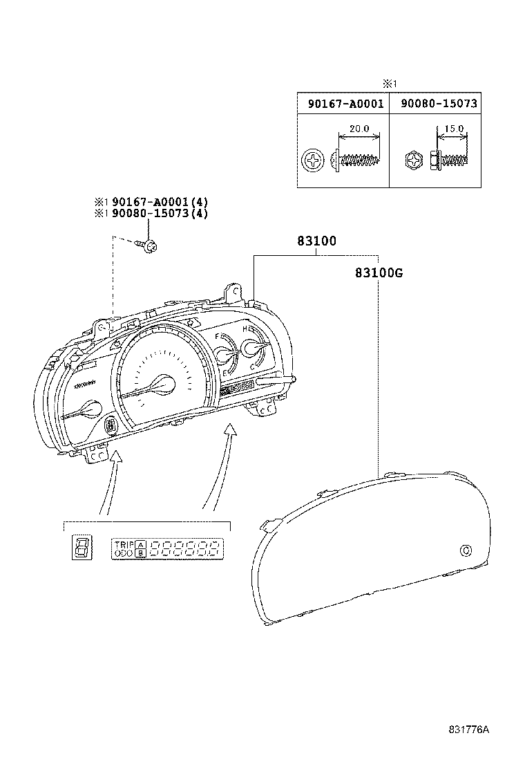 83290-0T100 METER ASSY, ACCESSORY product image