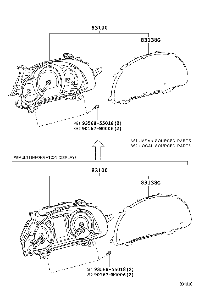 83852-F2N60 GLASS, COMBINATION METER product image