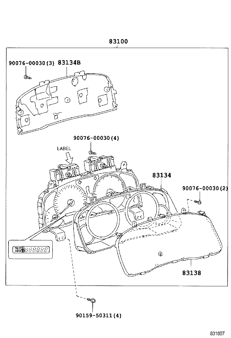 83263-60270 SWITCH, ACCESSORY METER product image