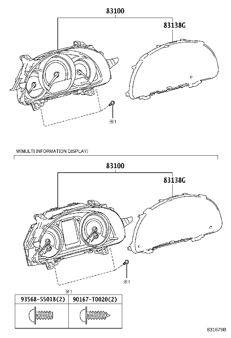 83852-F2500 GLASS, COMBINATION METER product image