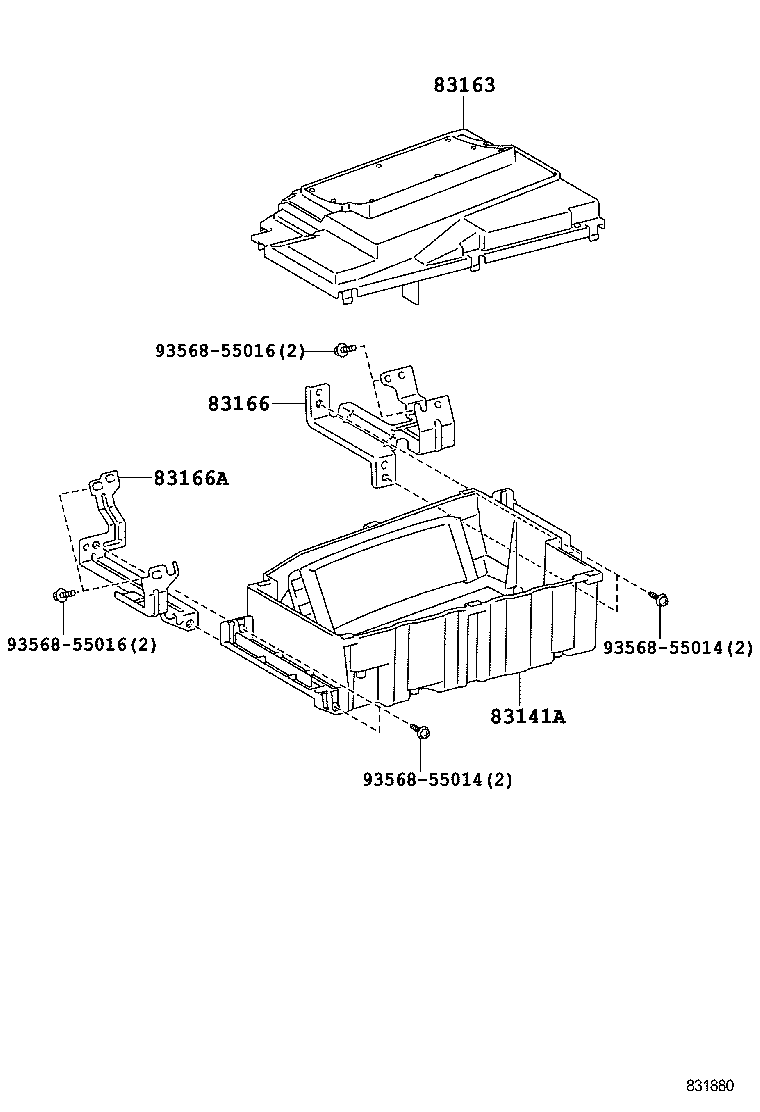 83141-30170 COMPUTER, COMBINATION METER MIRROR product image