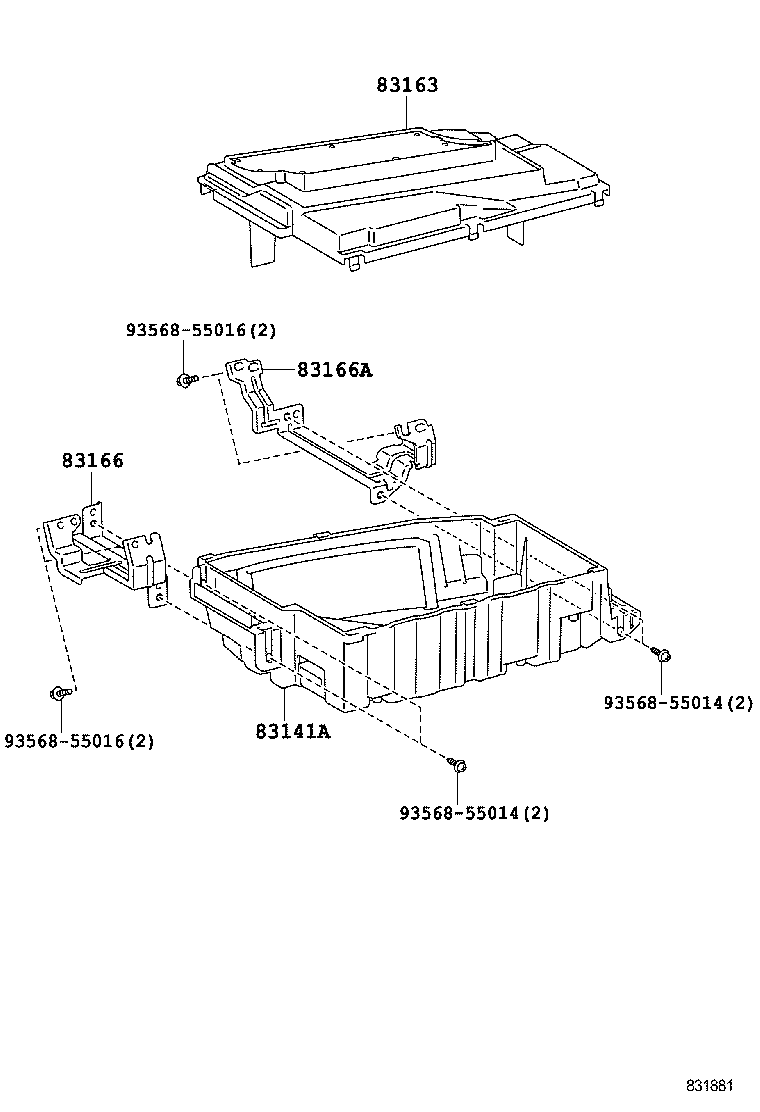 83141-30170 COMPUTER, COMBINATION METER MIRROR product image