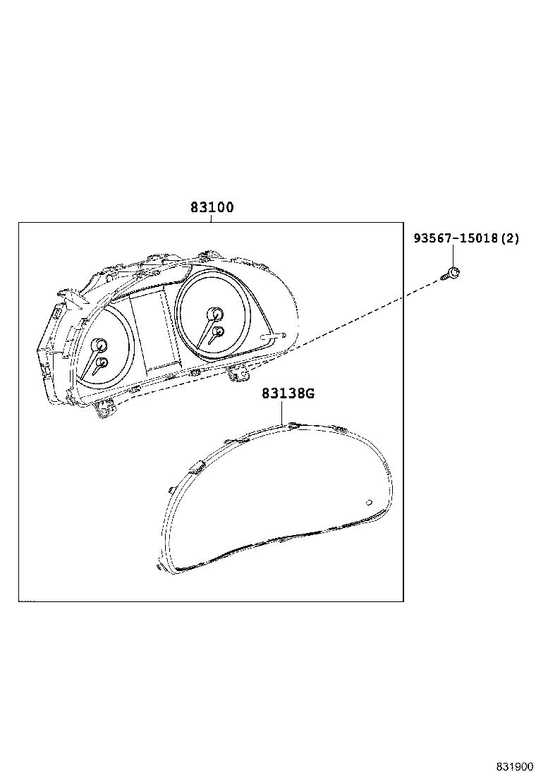 83852-48P90 GLASS, COMBINATION METER product image