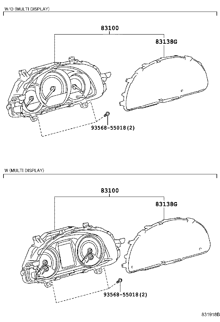 83852-F2S00 GLASS, COMBINATION METER product image