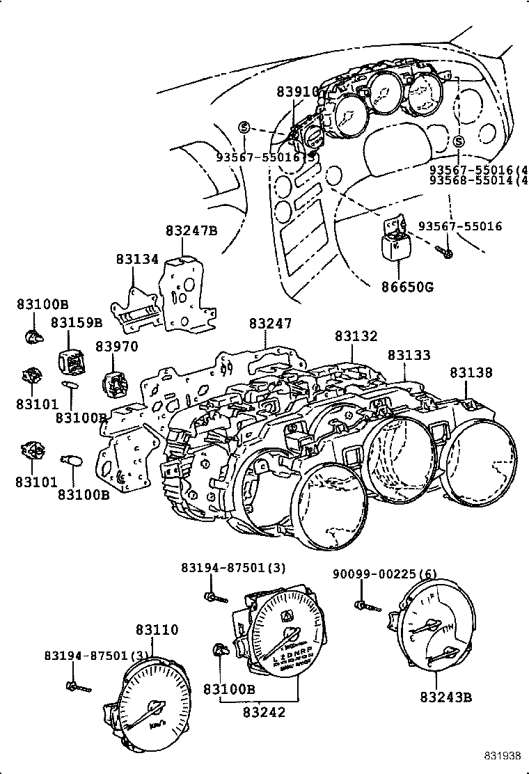 83841-14010 CASE, COMBINATION METER product image