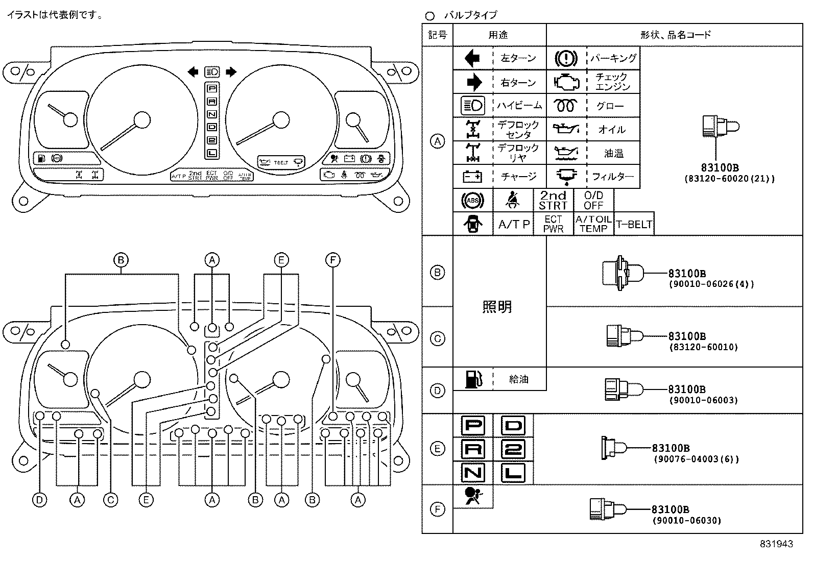 83220-60741 SPEEDOMETER ASSY product image