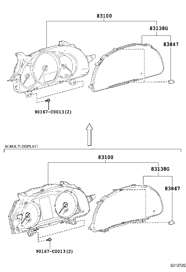 83852-F2A50 GLASS, COMBINATION METER product image