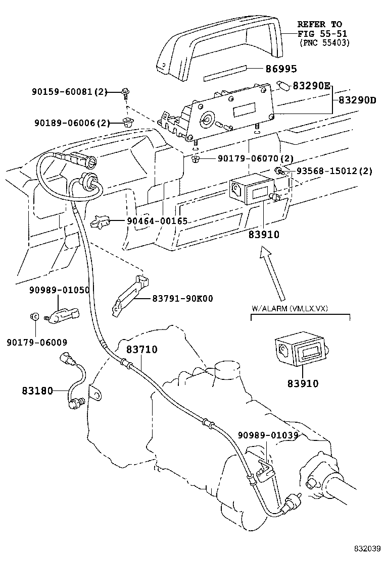 83132-60580 CASE, COMBINATION METER product image