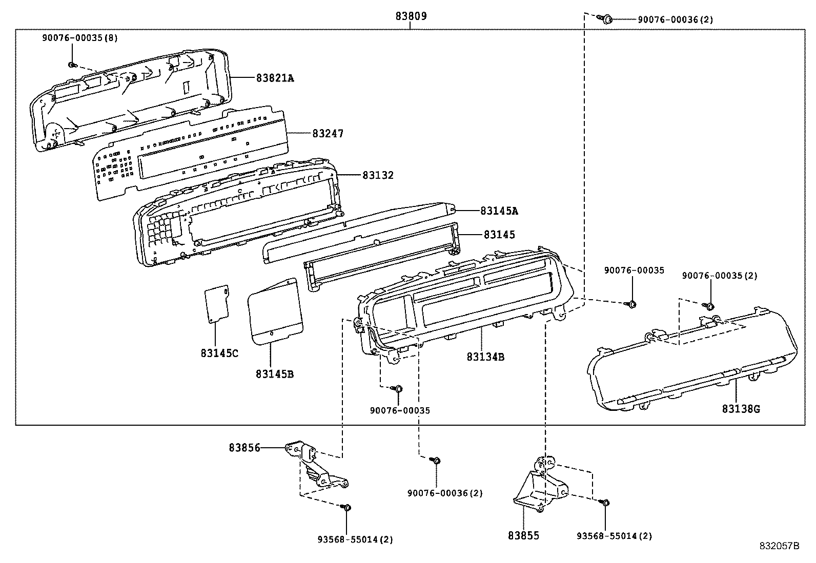 83841-47580 CASE, COMBINATION METER product image