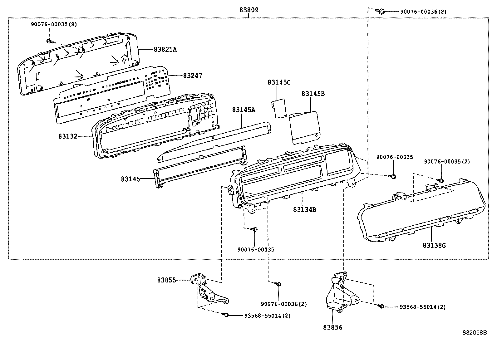 Toyota 83841-47590 CASE, COMBINATION METER