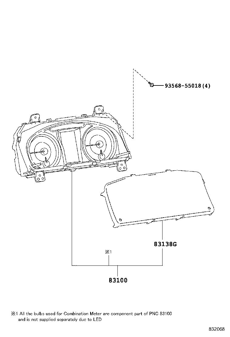 83800-0XM10 METER ASSY, COMBINATION product image