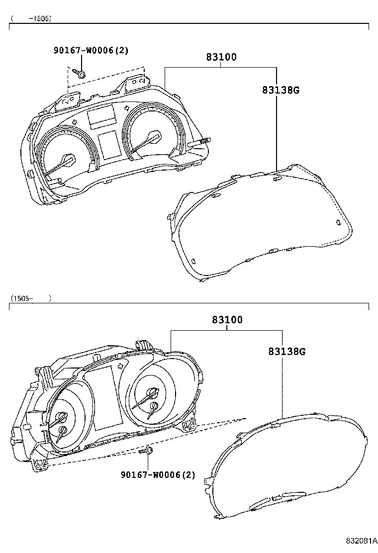 83852-05J50 GLASS, COMBINATION METER product image