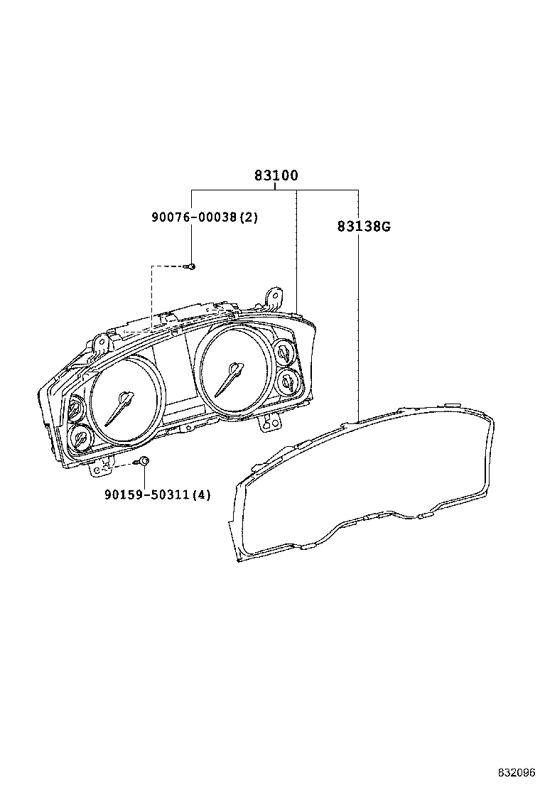 83108-60020 MIRROR SUB-ASSY, METER product image