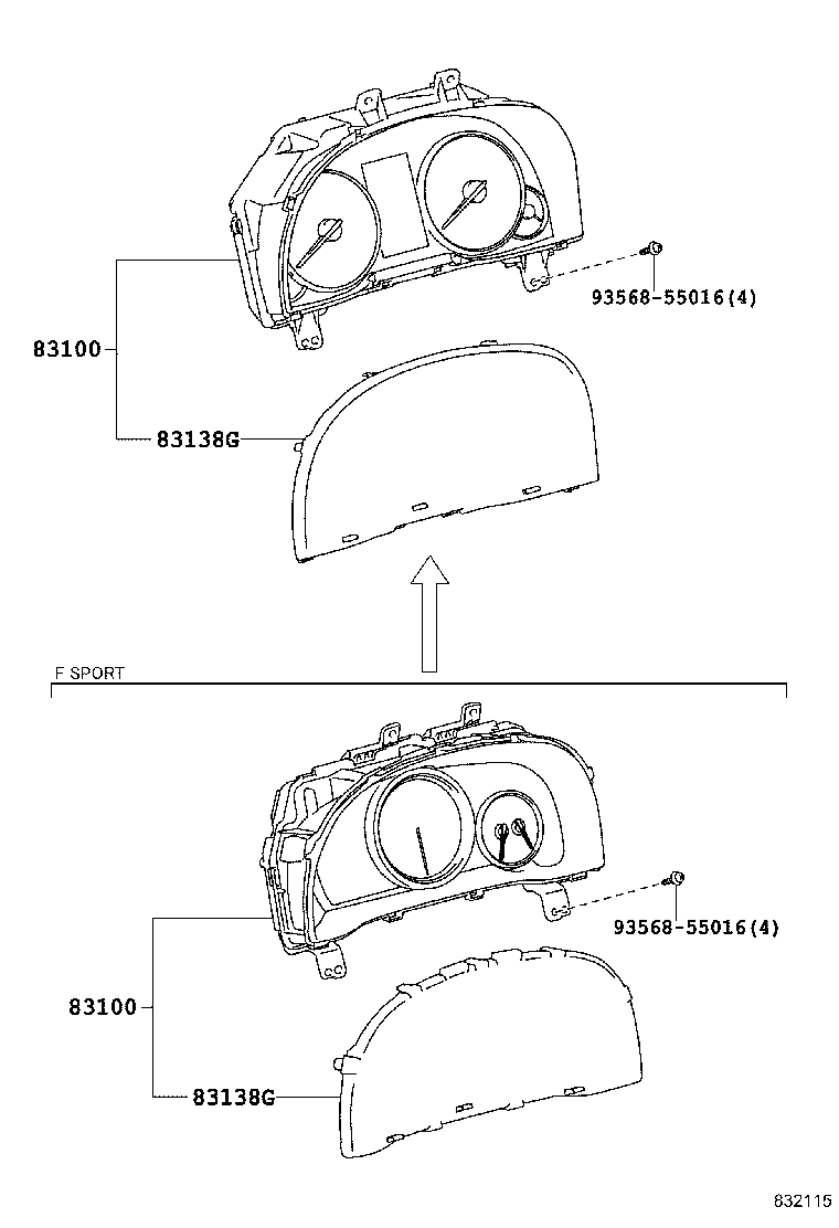 83141-30170 COMPUTER, COMBINATION METER MIRROR product image