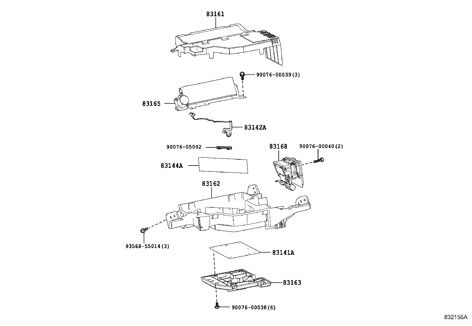 83141-47380 COMPUTER, COMBINATION METER MIRROR product image