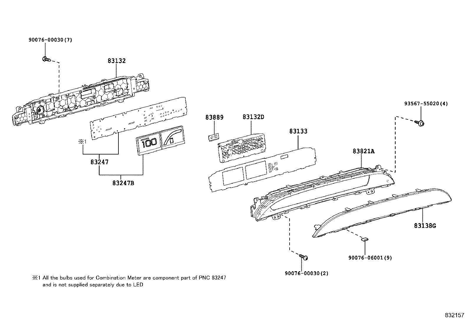 83141-47380 COMPUTER, COMBINATION METER MIRROR product image