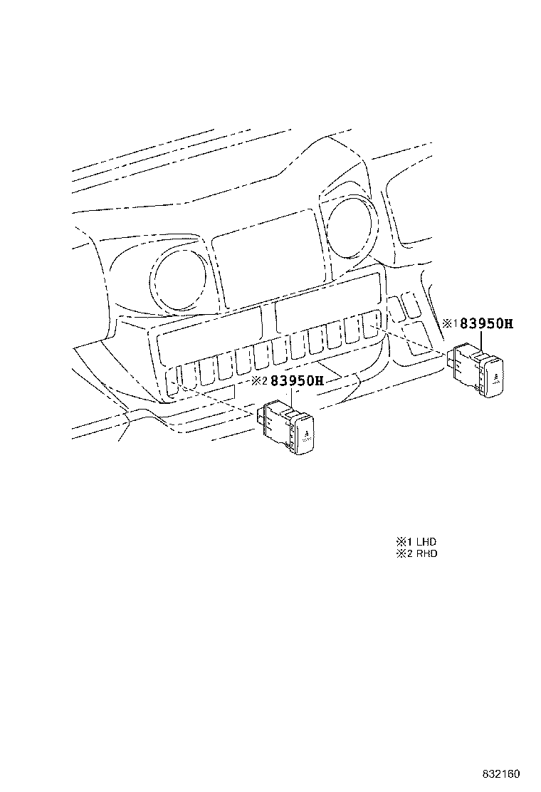 83950-37030 LAMP ASSY, PASSENGER SEAT BELT WARNING product image