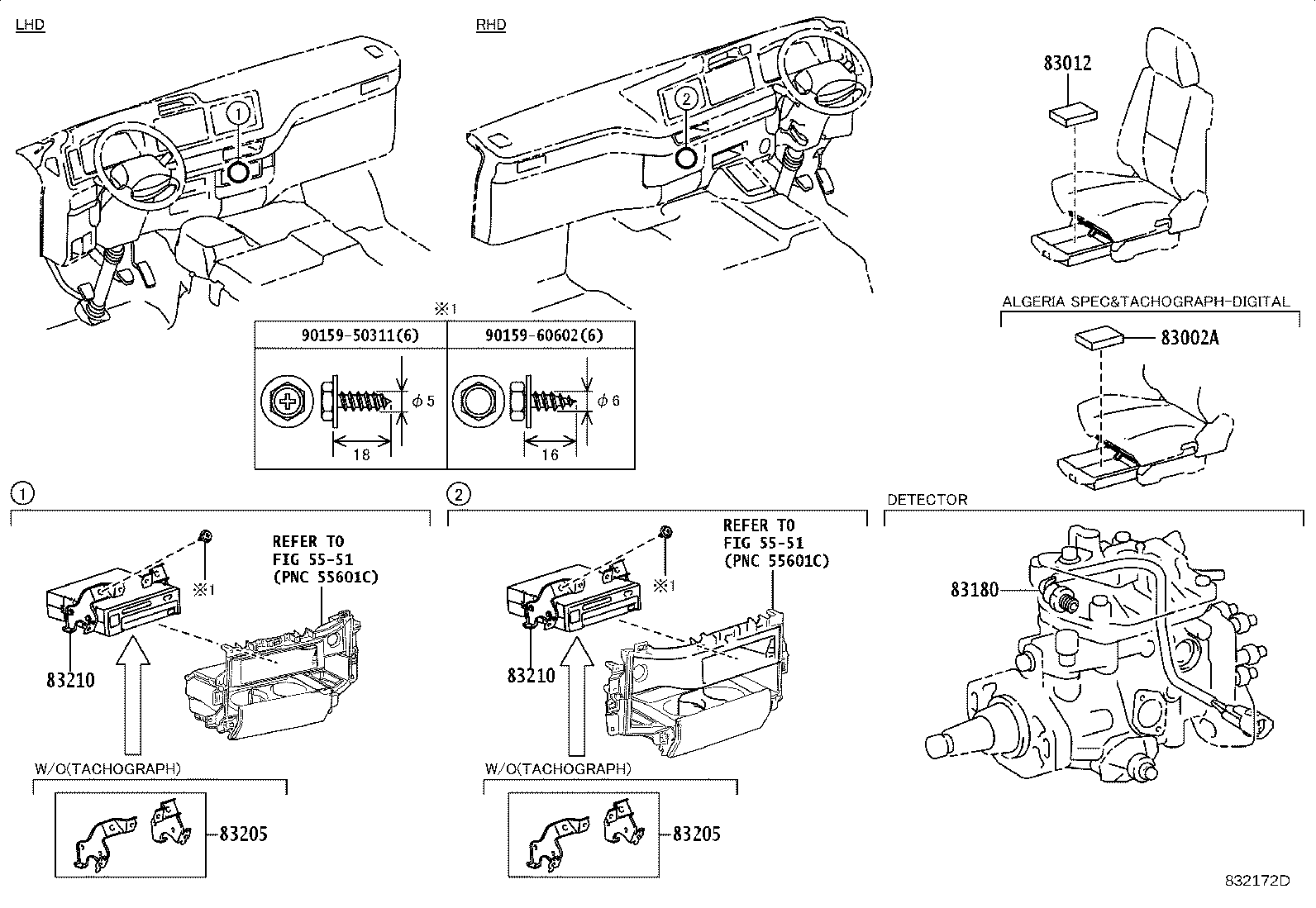83012-36030 SHEET SET, TACHOGRAPH CHART product image