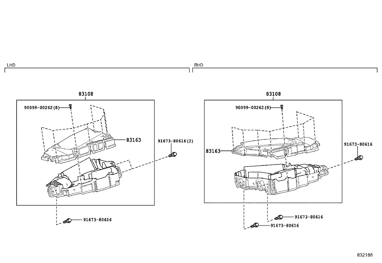 83108-11360 MIRROR SUB-ASSY, METER product image